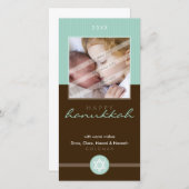 かわいらしCHANUKKAHフォトカード::: stripedstitch 4P シーズンカード (正面/裏面)