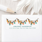 かわいらしChristmas Lights差出人住所ラベル ラベル (インサイチュ)