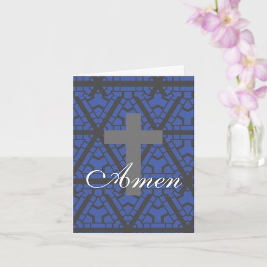 かわいらしCROSS onデザインパターンのAMEN | カード (蘭)