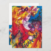 かわいらしDOLL，赤青白 招待状 (正面/裏面)