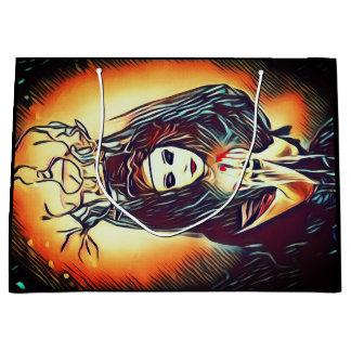 かわいらしForest Witch Gothicカスタマイズ可能 ラージペーパーバッグ