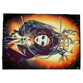 かわいらしForest Witch Gothicカスタマイズ可能 ラージペーパーバッグ (裏面)