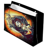 かわいらしForest Witch Gothicカスタマイズ可能 ラージペーパーバッグ (正面アングル)