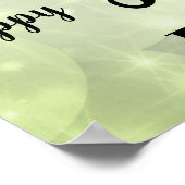 かわいらしGreen sparkle 30th Birthdayの名前 ポスター (角)