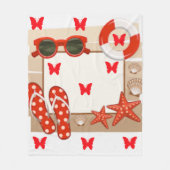 かわいらしIn水玉模様コレクション – フリースブランケット (正面)