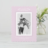 かわいらしMillennial Pink Christmas ミニマル Photo シーズンカード (スタンド正面)