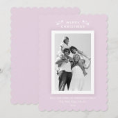 かわいらしMillennial Pink Christmas ミニマル Photo シーズンカード (正面/裏面)