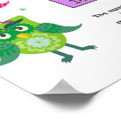 かわいらしowls乗算テーブルのカスタマイズ可能 ポスター (角)