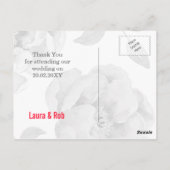 かわいらしPeoniesモダンフローラお礼 ポストカード (裏面)