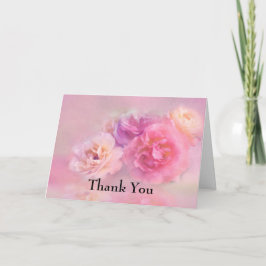かわいらしPink Carnations Photo スタイリッシュ Thank You カード
