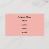 かわいらしPink Leopard名刺 名刺 (裏面)