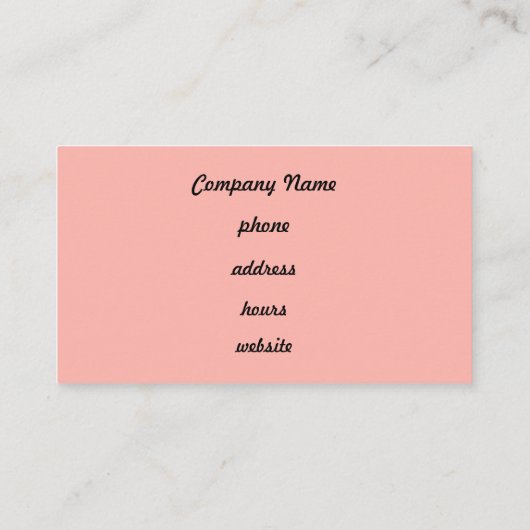 かわいらしPink Leopard名刺 名刺 (裏面)