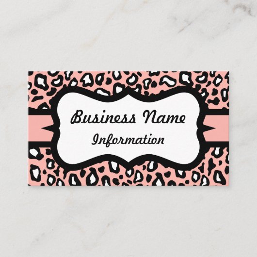 かわいらしPink Leopard名刺 名刺 (正面)