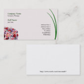 かわいらしPink Lilies名刺テンプレート 名刺 (正面/裏面)