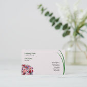 かわいらしPink Lilies名刺テンプレート 名刺 (スタンド正面)