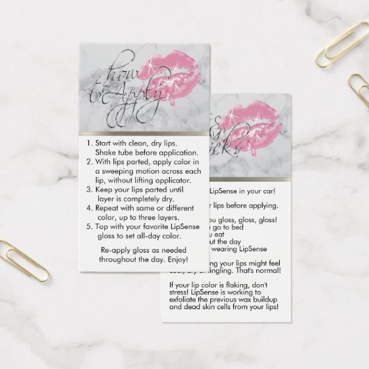 かわいらしPink Lips on Marble – 適用方法とヒント (オフィス)