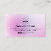 かわいらしPink Minimalistロゴの追加美しいサロン ロイヤリティカード (裏面)