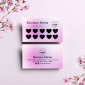 かわいらしPink Minimalistロゴの追加美しいサロン ロイヤリティカード