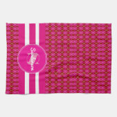 かわいらしPink w/Name Golfまたは キッチンタオル (横)