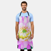 かわいらしPink、White、Yellow Cactus Dahliaマクロ エプロン (着用した状態)