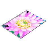 かわいらしPink、White、Yellow Cactus Dahliaマクロ ノートブック (左側)