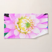 かわいらしPink、White、Yellow Cactus Dahliaマクロ バスタオルセット (ハンドタオル)