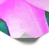 かわいらしPink、White、Yellow Cactus Dahliaマクロ ポスター (角)