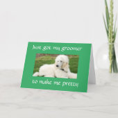 「かわいらしPOODLE」は「ハッピーバースデー」カード カード (正面)