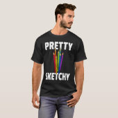 かわいらしSketchy Artist Painter先生 Tシャツ (正面フル)