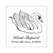 かわいらしSWANの住所 ラバースタンプ (インプリント)