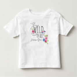 かわいらしYoung、Wild、Three 3誕生日名 トドラーTシャツ