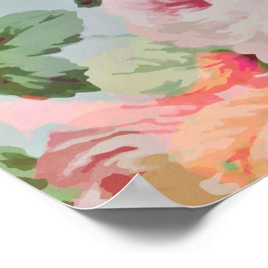 「かわいらしYOUrself信じ」引用文バラフローラ ポスター (角)