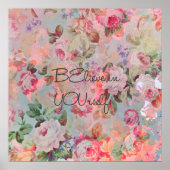 「かわいらしYOUrself信じ」引用文バラフローラ ポスター (正面)