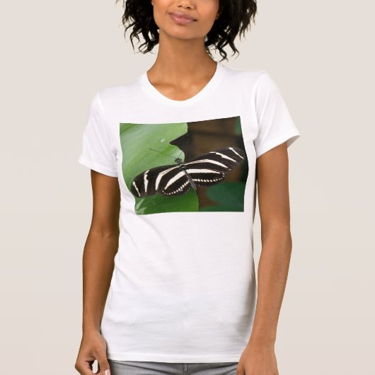 かわいらしZebra Longwing Butterfly Tシャツ (正面)