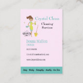 かわいエレガントいクリスタルクリーニングサービス 名刺 (裏面)