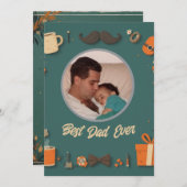 かわいエレガントい父の日曜挨拶カード シーズンカード (正面/裏面)