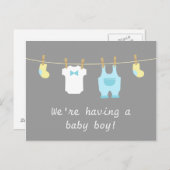 かわいエレガントい男の赤ちゃん 案内ポストカード (正面/裏面)