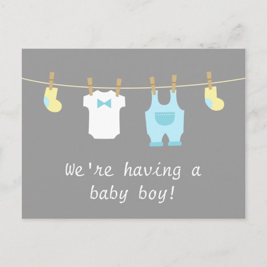 かわいエレガントい男の赤ちゃん 案内ポストカード (正面)