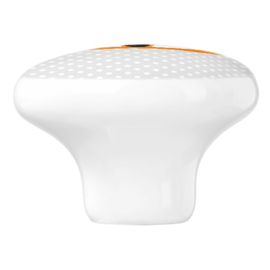 かわいカスタムい赤いキツネ子供部屋ドアと引き出しノブ セラミックノブ (側面)