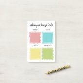 かわいカラフルいコードでフレームを組む ポストイット (デスク上)