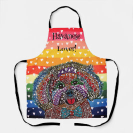 かわいカラフルいハバナ犬 エプロン