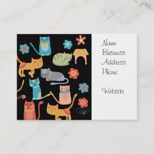 かわいカラフルい子猫たちが猫好き 名刺