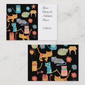 かわいカラフルい子猫たちが猫好き 名刺 (正面/裏面)