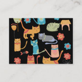かわいカラフルい子猫たちが猫好き 名刺 (裏面)