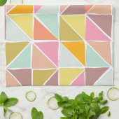 かわいカラフルい手描きの幾何学模様 キッチンタオル (折り畳み)