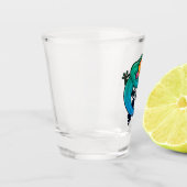 かわいカラフルい漫画のゲッコ ショットグラス (左)