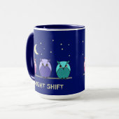 『かわいカラフルい漫画のフクロウ』 マグカップ (正面左)