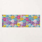 かわいカラフルい猫の模様 ヨガマット (正面(横))