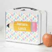 かわいカラフルい鉛筆 メタルランチボックス (インサイチュ)