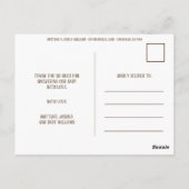 かわいシンプルいテディベアはがきありがとう ポストカード (裏面)